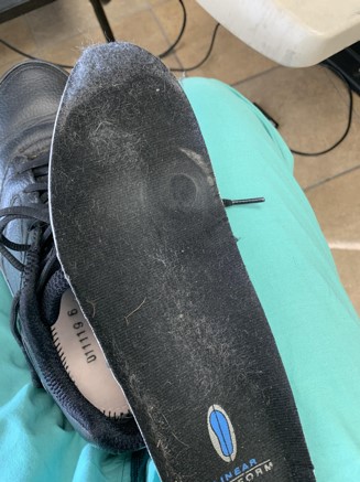 Insole of an appropriate footwear
