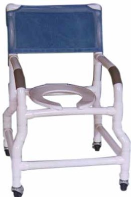 Figure 2 .4 . Rolling toilet/shower chair (Copyright by Sammons Preston Rolyan. Reprinted with permission.)